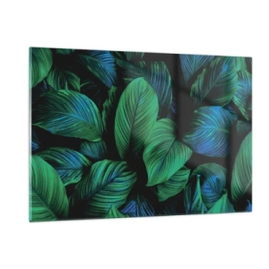 Glass picture - In a Green Crowd - 120x80 cm