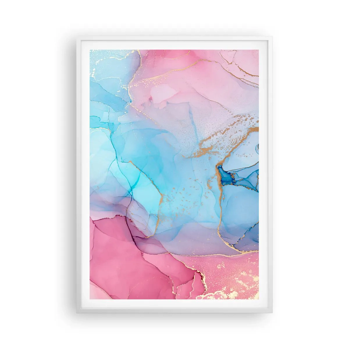 Poster in white frmae - Encounter and Permeation - 70x100 cm