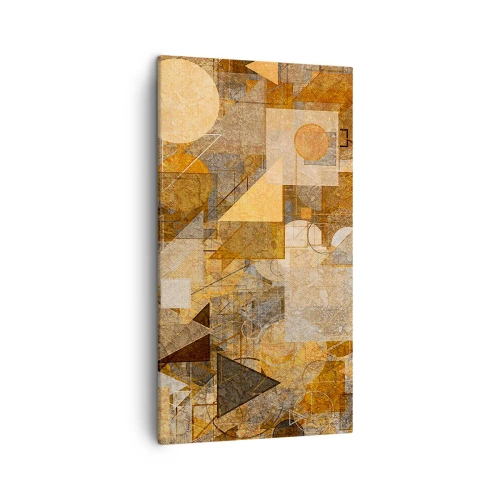 Canvas picture - Cubist Study in Brown - 45x80 cm