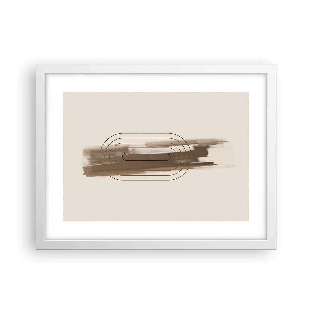 Poster in white frmae - Blast of Grey - 40x30 cm