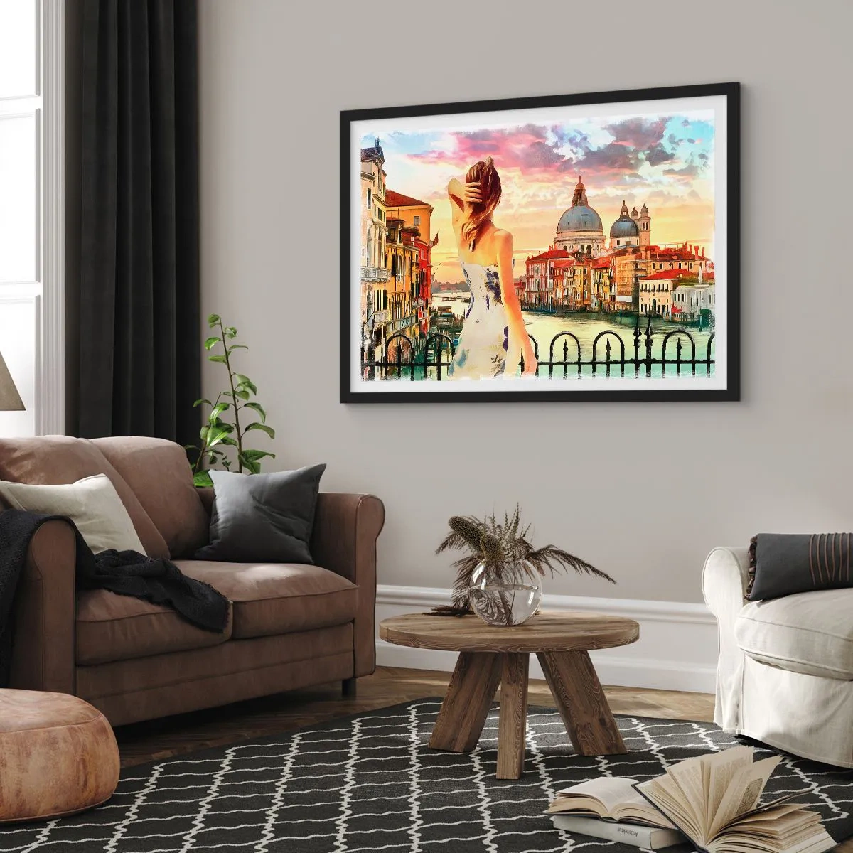Poster in black frame - Venice Adventure - 70x50 cm