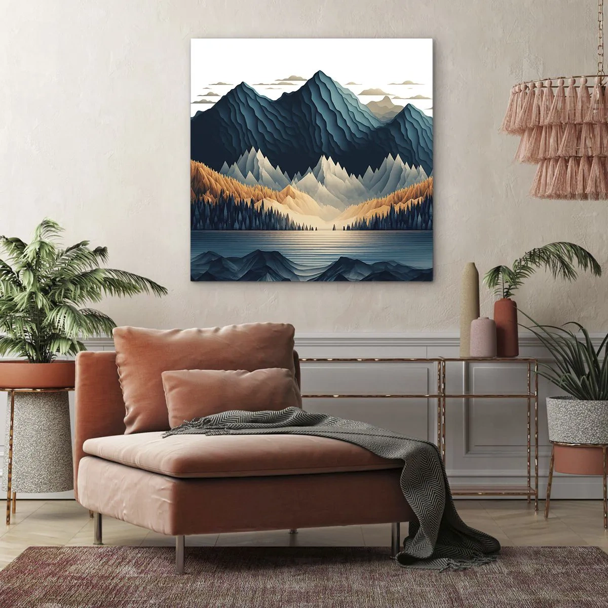 Canvas picture - Perfect Mountain Landscape - 50x50 cm