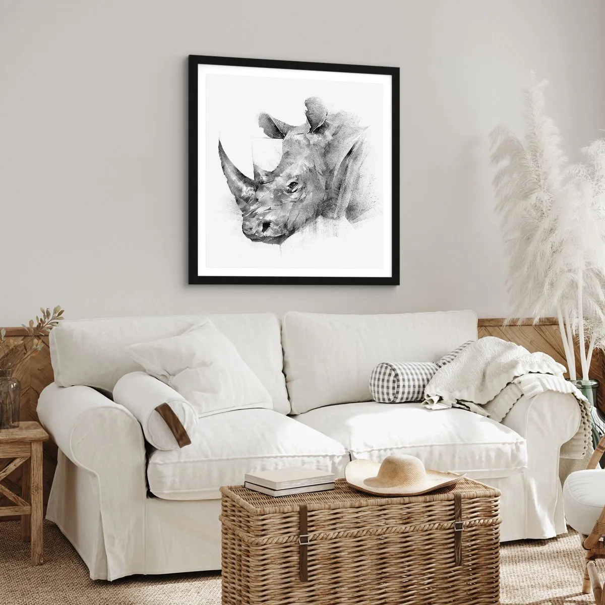 Poster in black frame - African Portrait - 60x60 cm