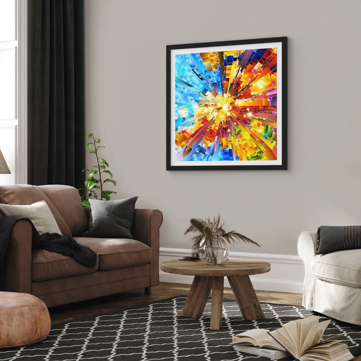 Poster in black frame - In Medias Res - 40x40 cm