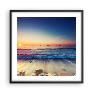 Poster in black frame - What Is behind the Horizon? - 50x50 cm