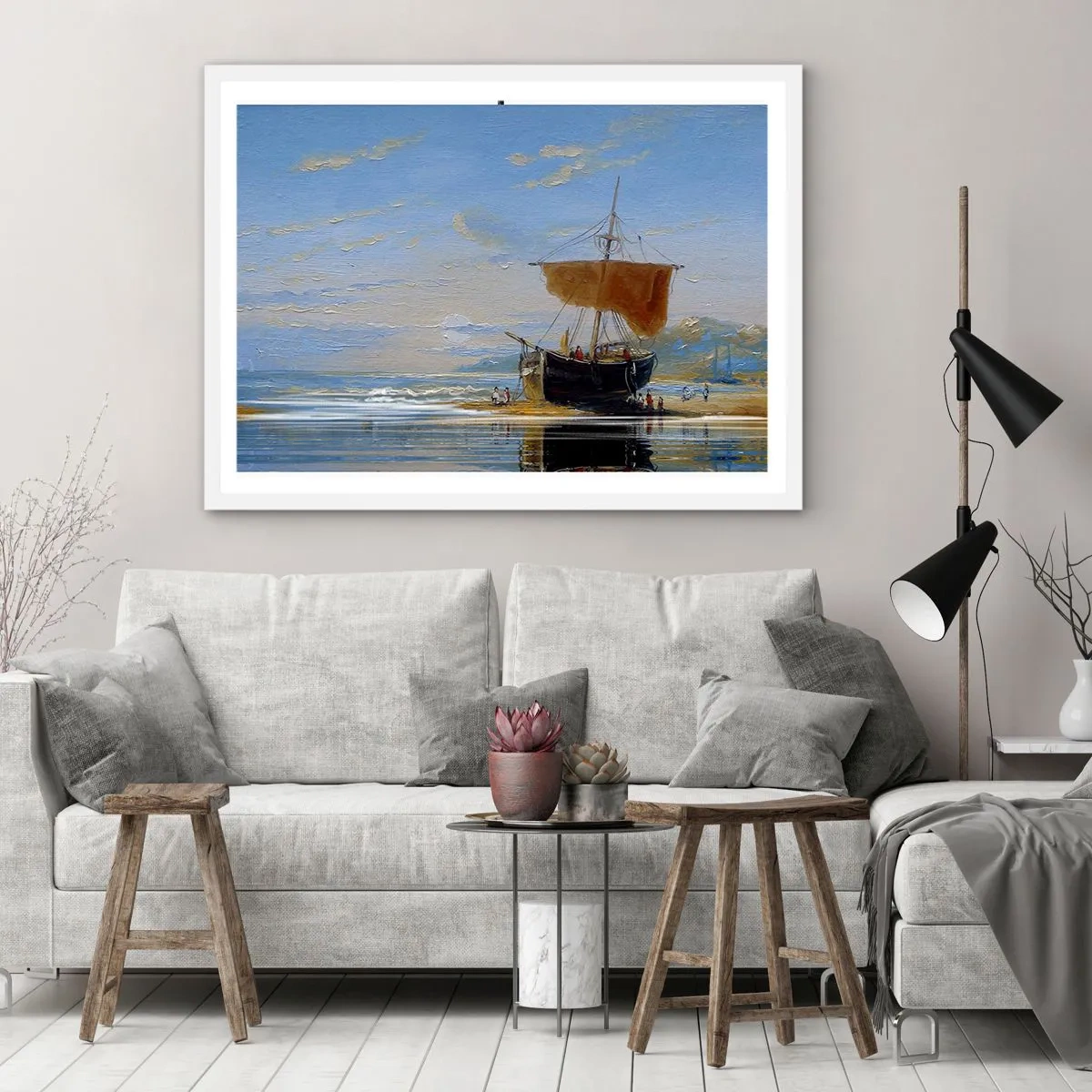 Poster in white frmae - Water, Earth, Air - 70x50 cm