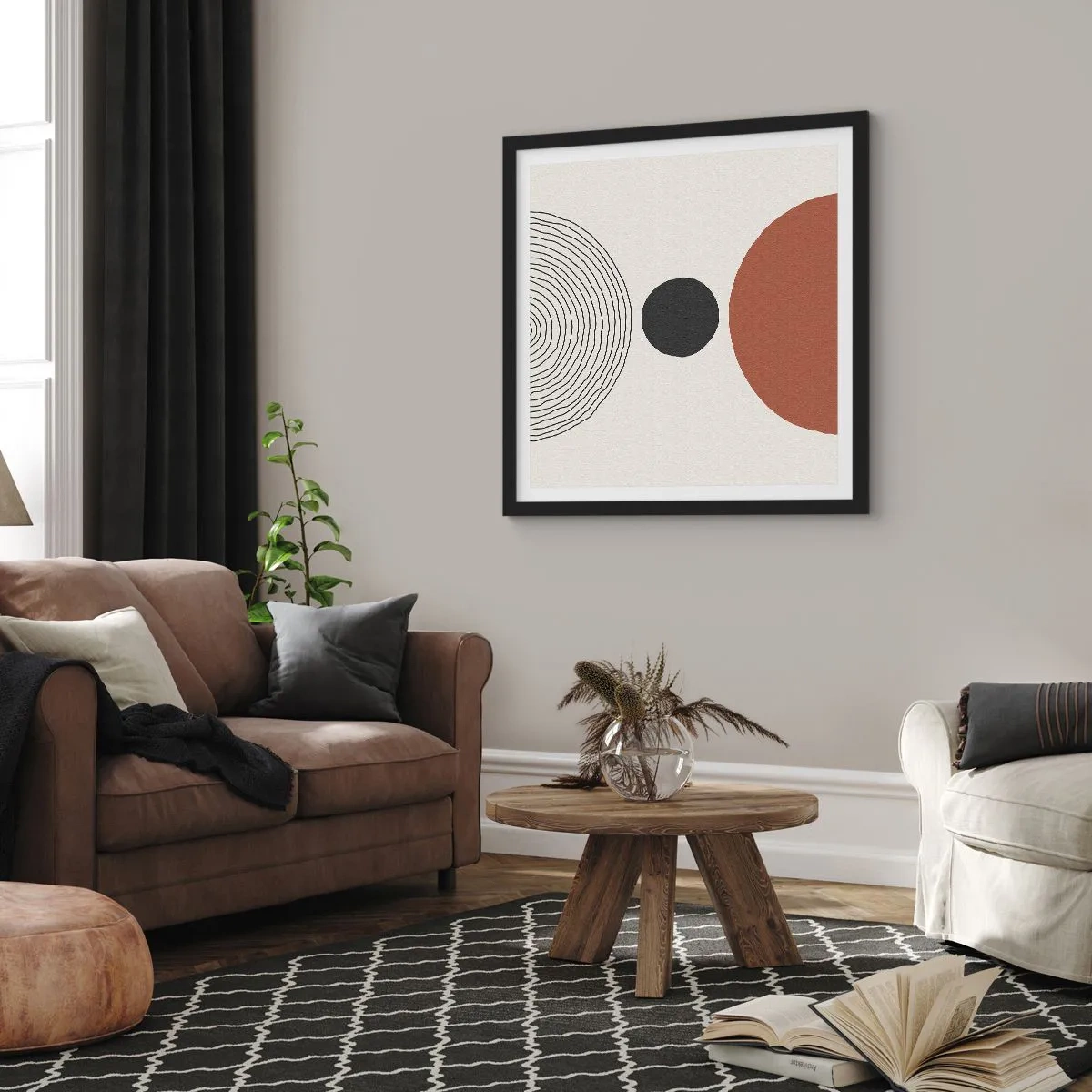 Poster in black frame - In the Centre of Attention - 40x40 cm