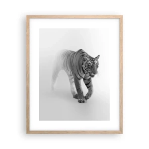 Poster in light oak frame - Crouching in Fog - 40x50 cm