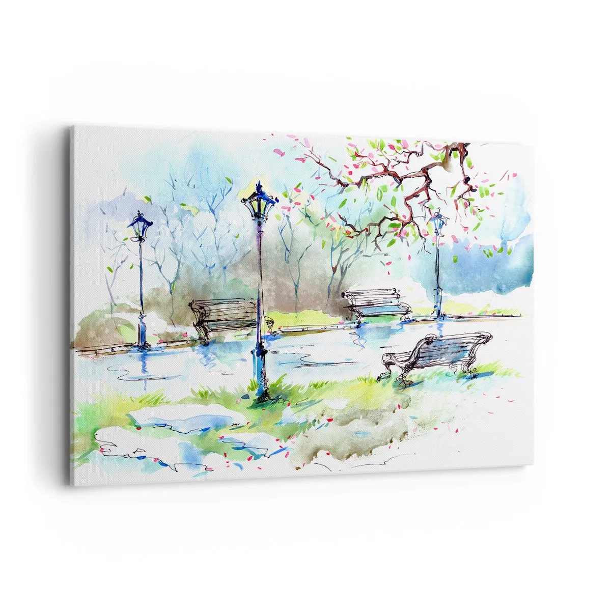 Canvas picture - Charm of Park Silence - 120x80 cm