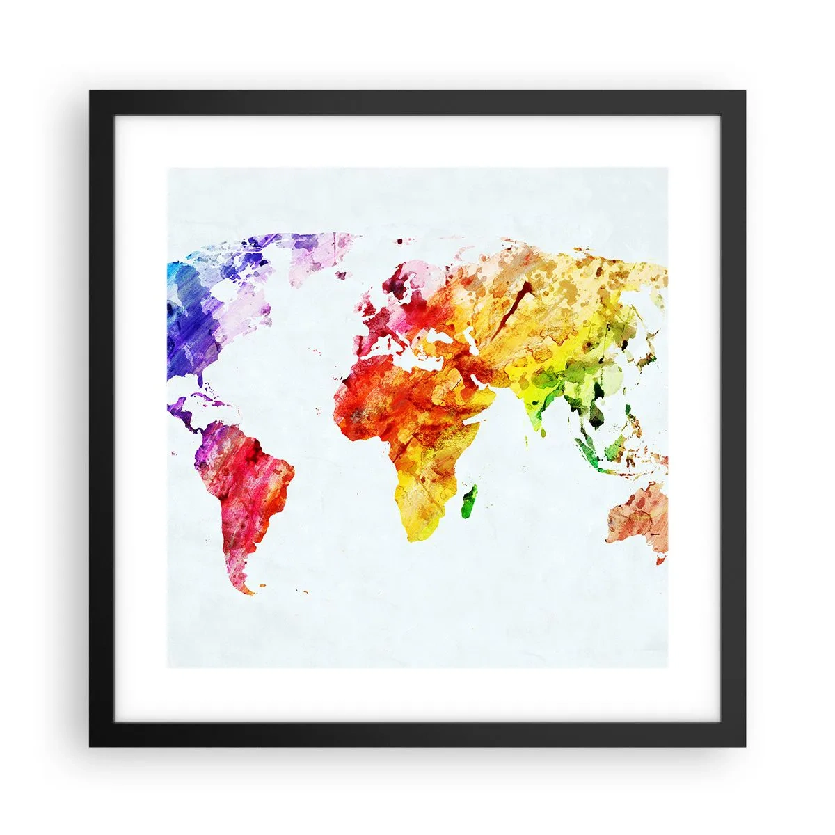 Poster in black frame - All Colours of Light - 40x40 cm
