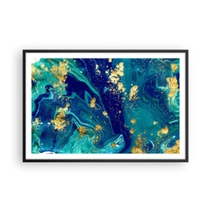 Poster in black frame - Sun Flakes - 91x61 cm