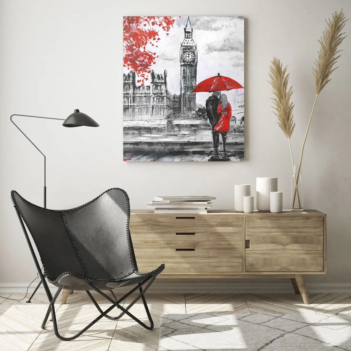 Glass picture - In Love with London - 80x120 cm