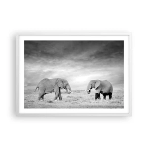 Poster in white frmae - Grey Is Beautiful - 70x50 cm
