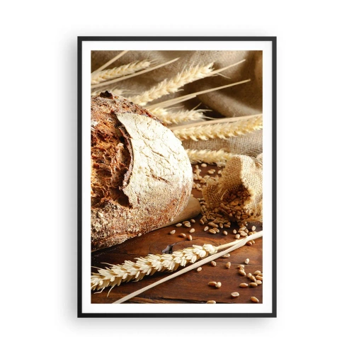 Poster in black frame - Tasty, Fragrant, Crunchy - 70x100 cm