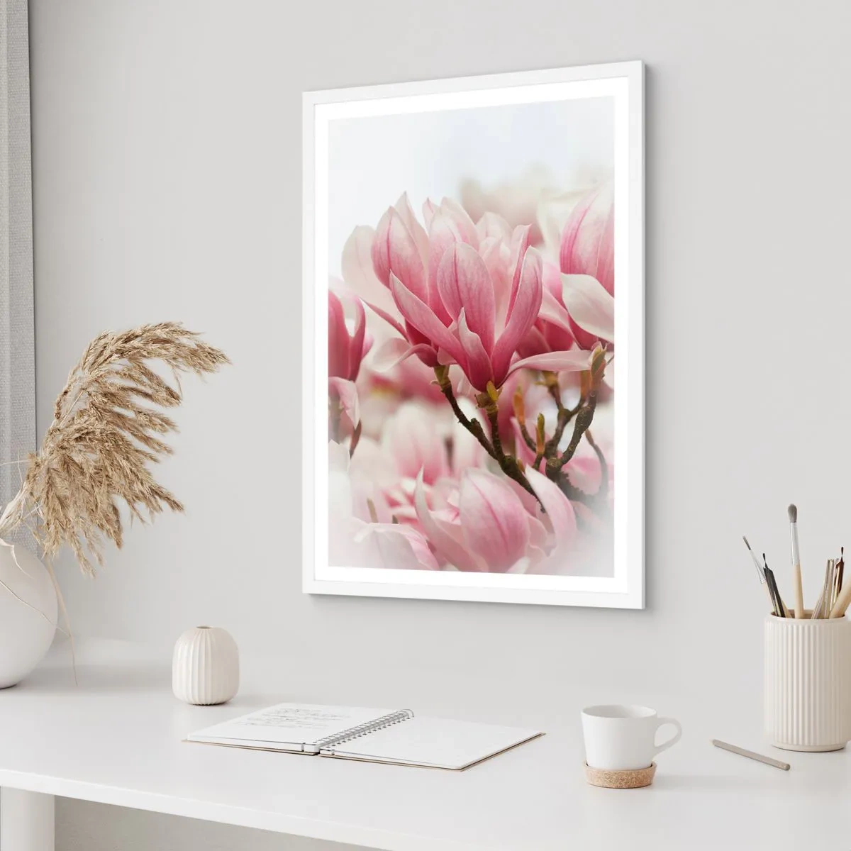 Poster in white frmae - Spring Flowers - 30x40 cm