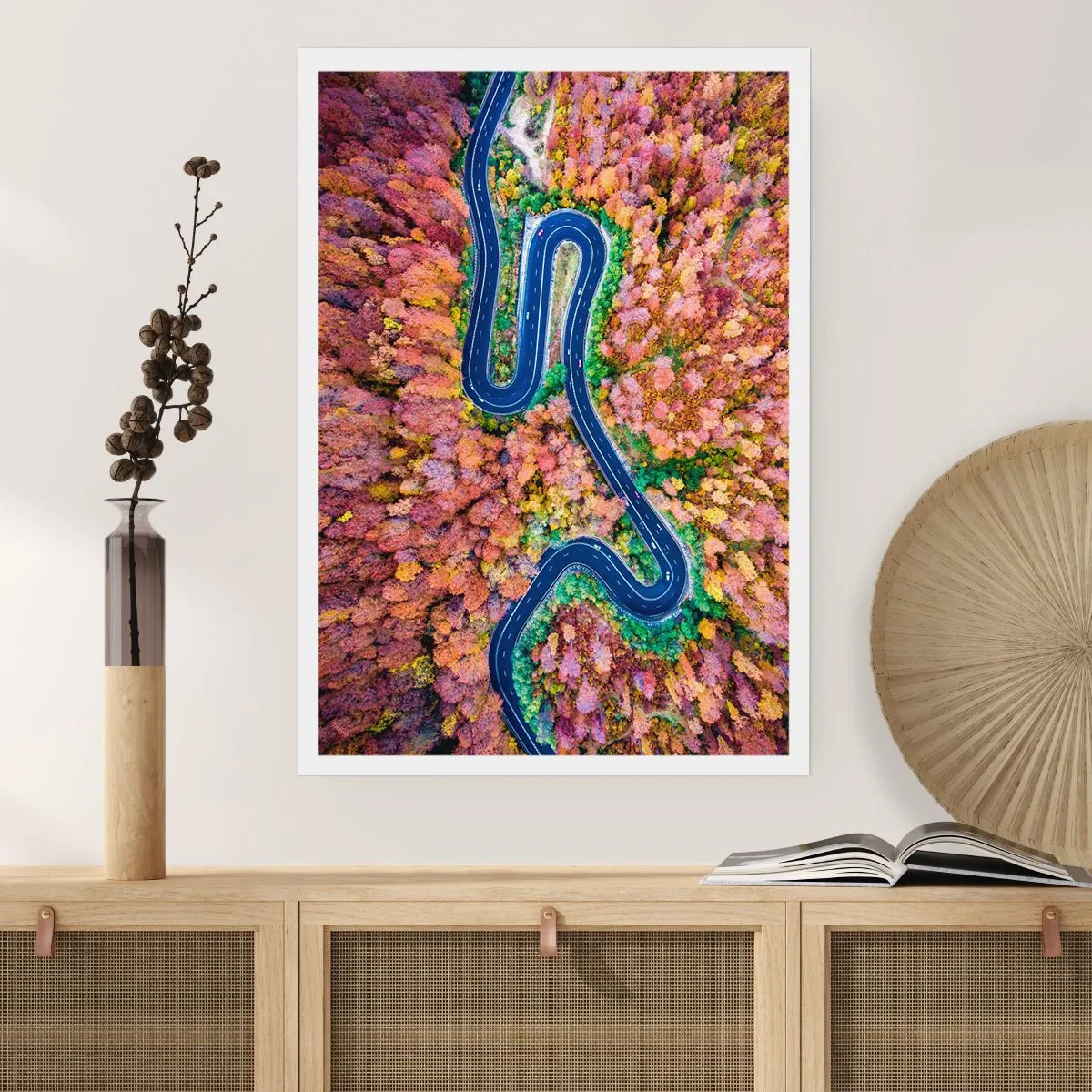 Poster - Winding Path through a Forest - 30x40 cm