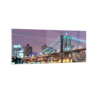 Glass picture - Brooklyn Bridge for Many Years Now - 100x40 cm
