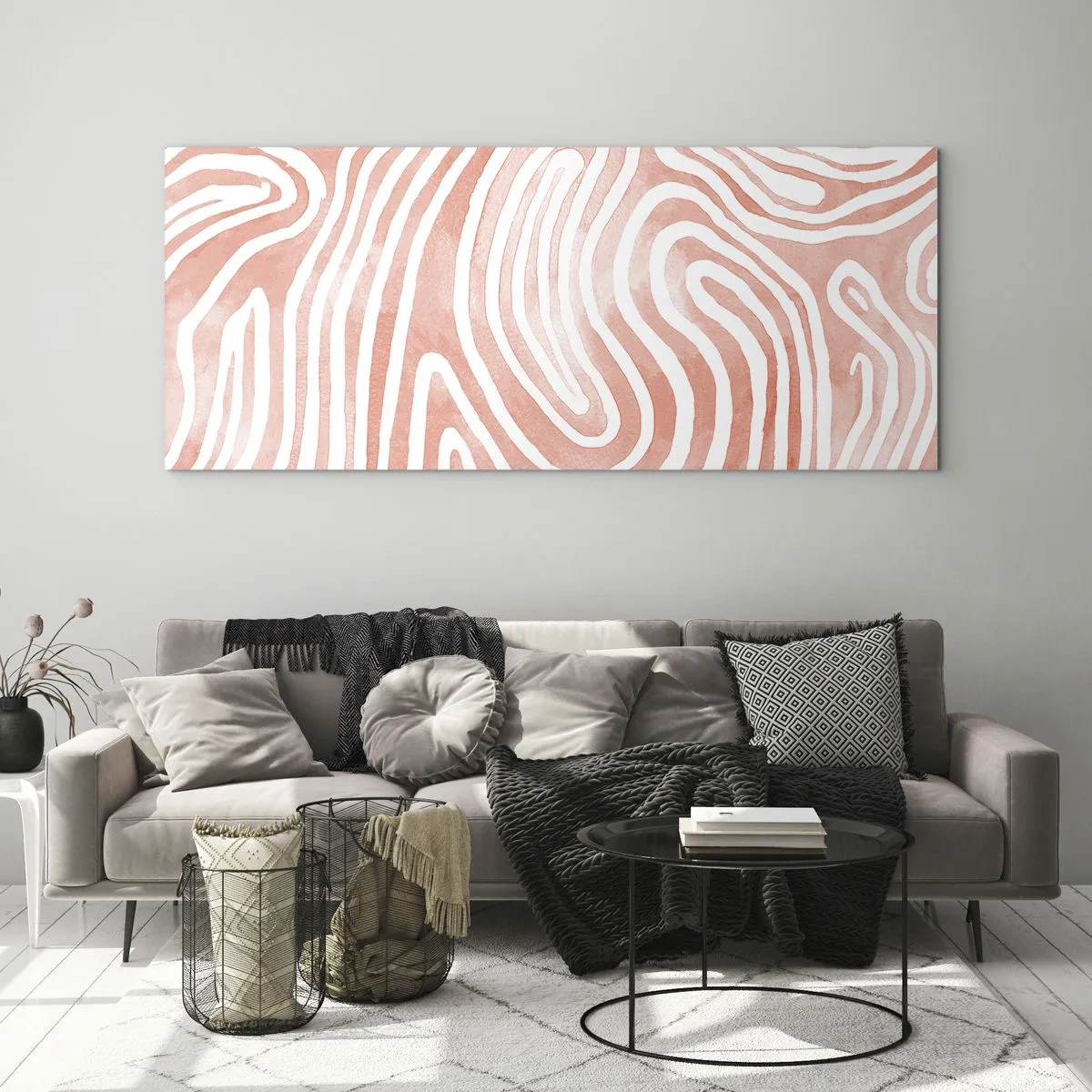Glass picture - In a Coral Maze - 100x40 cm