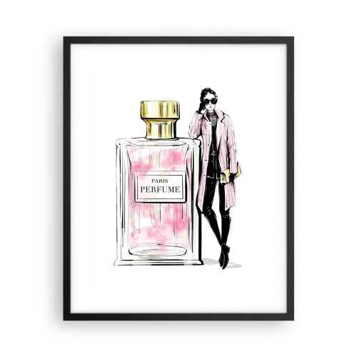 Poster in black frame - Parisian Sensuality - 40x50 cm