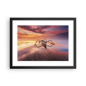Poster in black frame - Tranquility of Tropical Evening - 40x30 cm