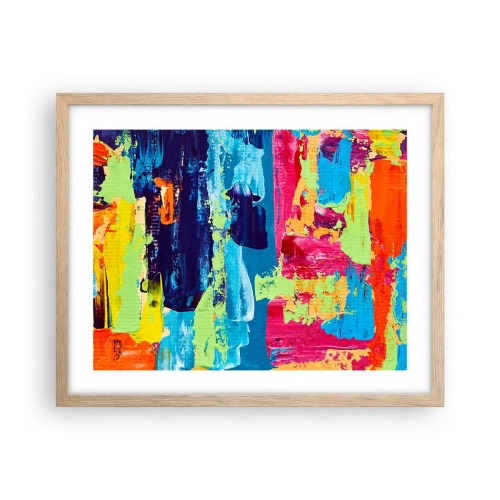 Poster in light oak frame - Life Is Beautiful! - 50x40 cm