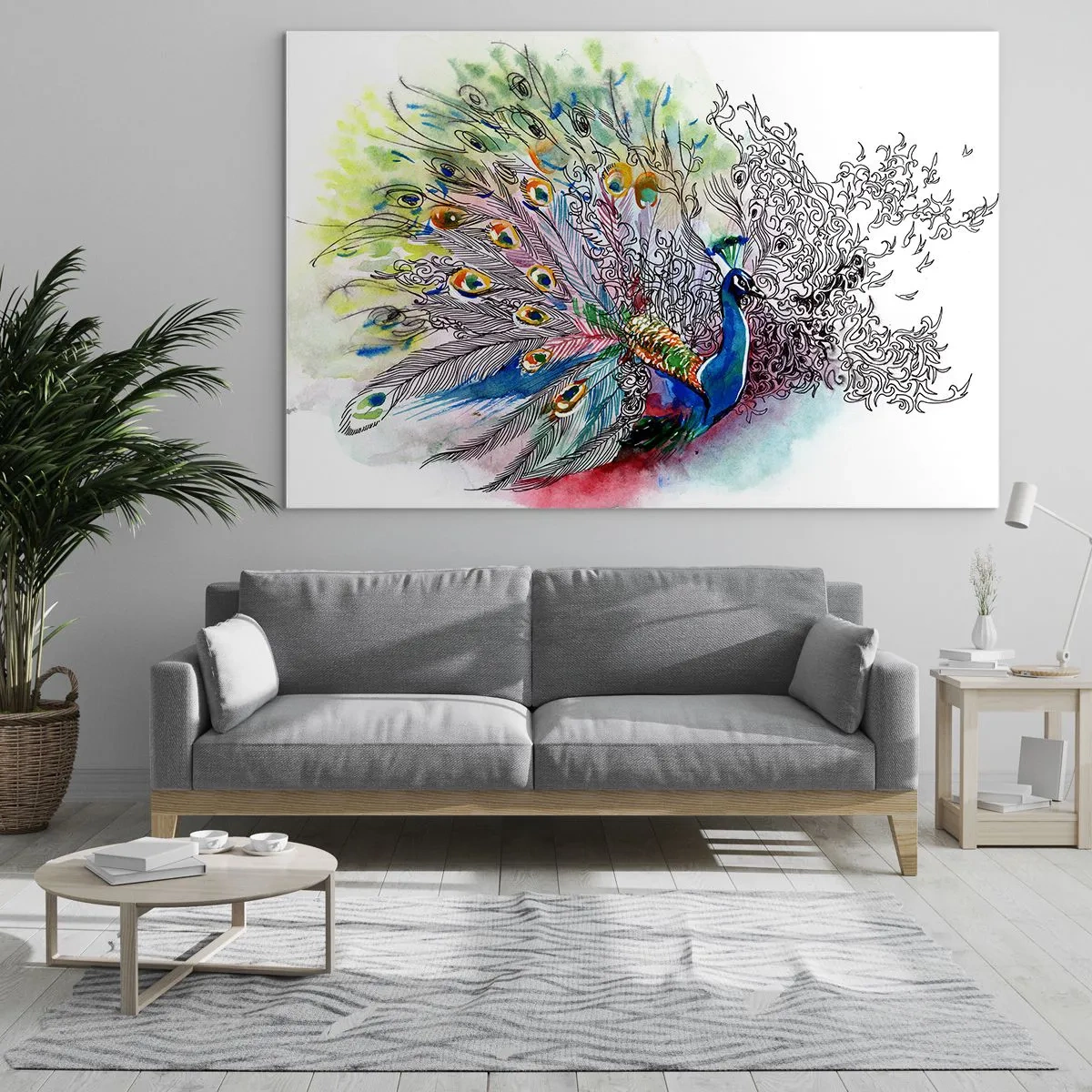 Glass picture - With Pride against Greyness - 120x80 cm