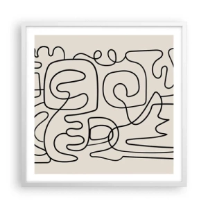 Poster in white frmae - Tracing - 60x60 cm