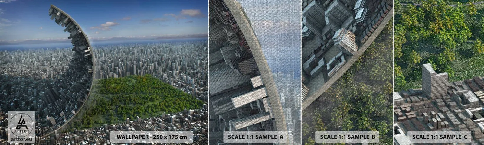 Photo Wallpaper Sample Premium Canvas - Nature Is Eternal - Abstraction, Architecture, Design - 100x30 cm