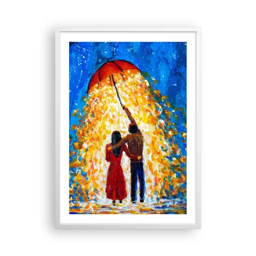 Poster in white frmae - Magic of a Rainy Evening? - 50x70 cm