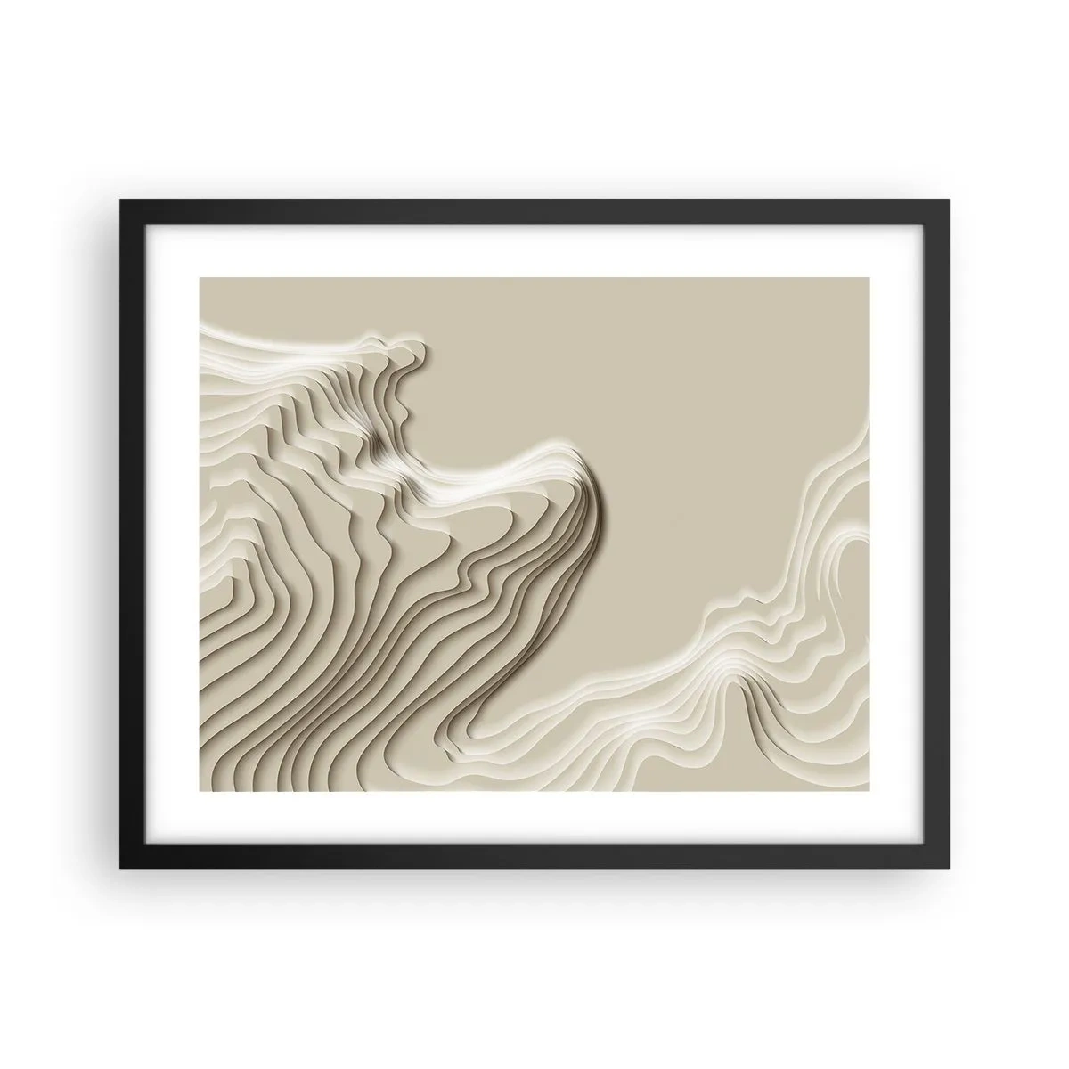 Poster in black frame - Topography of Art. - 50x40 cm