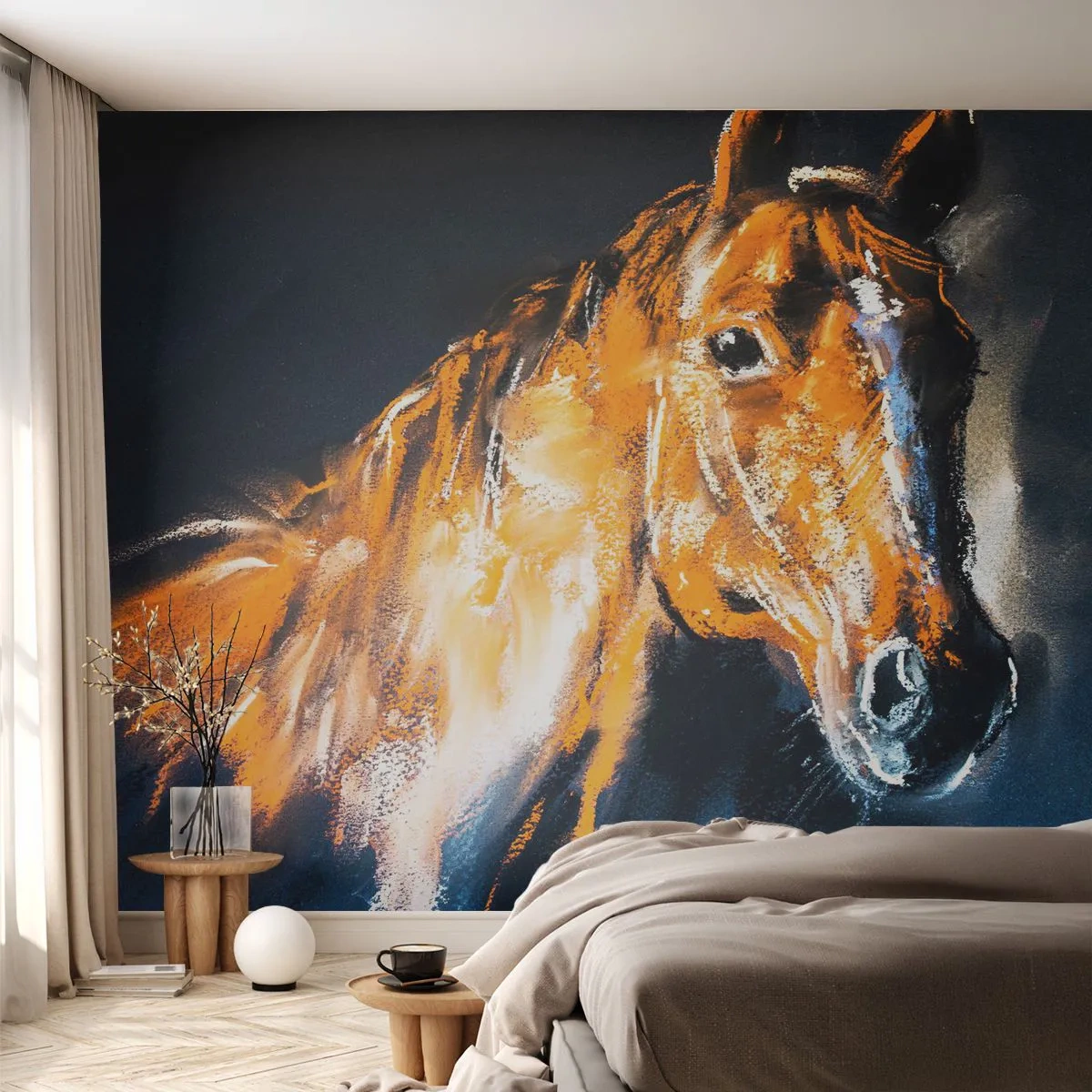 Photo Wallpaper Standard Eco - So What, Are You Coming? - Animals, Horse, Mare - 200x140 cm