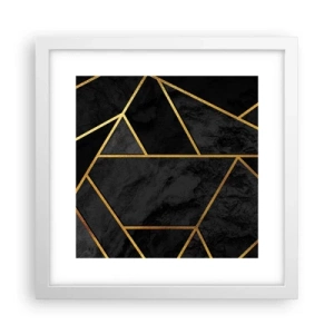 Poster in white frmae - Darkness and Brighness - 30x30 cm