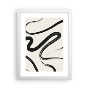 Poster in white frmae - Black and White Fancy - 30x40 cm