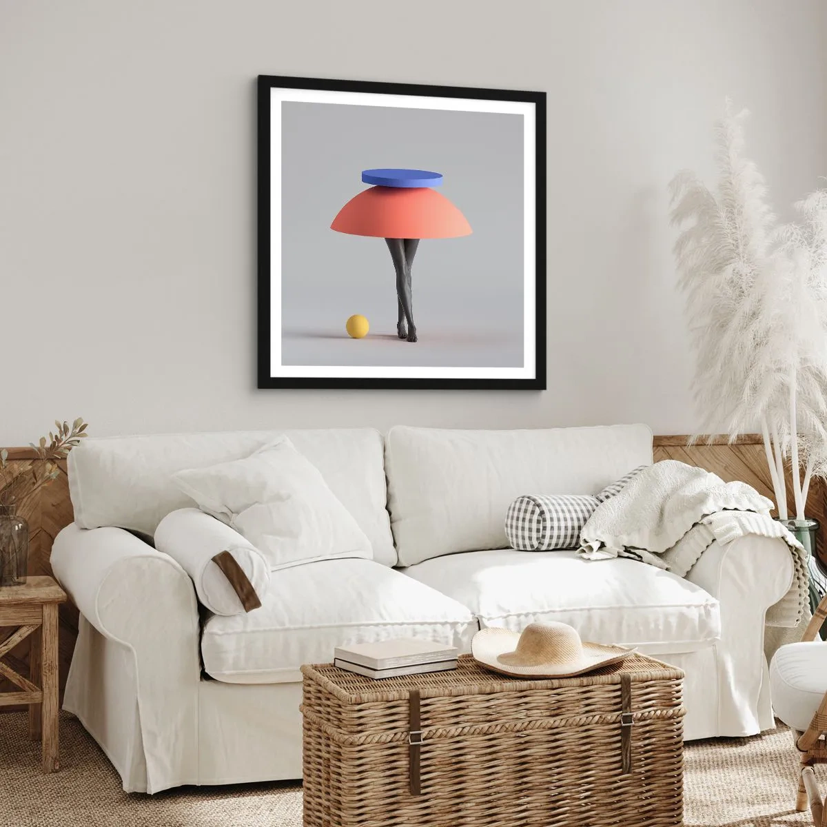 Poster in black frame - Surrealistic Composition - 30x30 cm