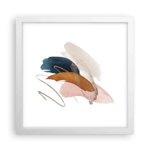 Poster in white frmae - Composition with Wings - 30x30 cm