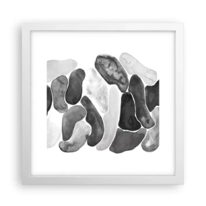 Poster in white frmae - Stone Abstract - 30x30 cm