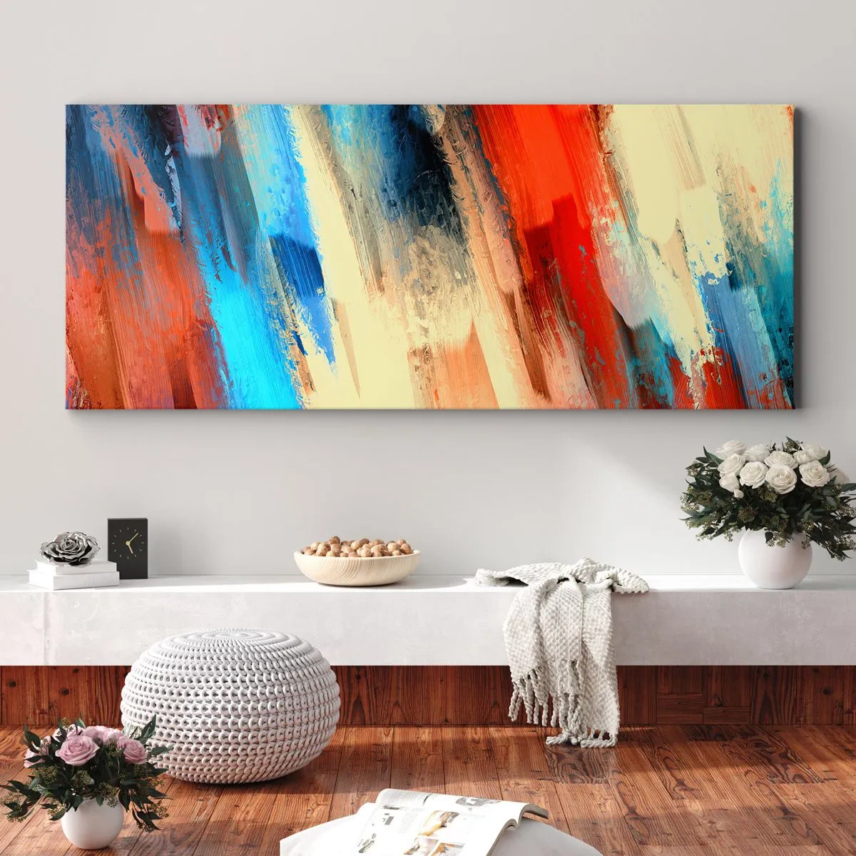 Canvas picture - Cascade of Colours - 140x50 cm