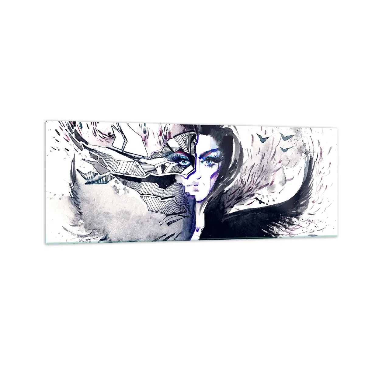 Glass picture - Demonic and Beautiful - 140x50 cm