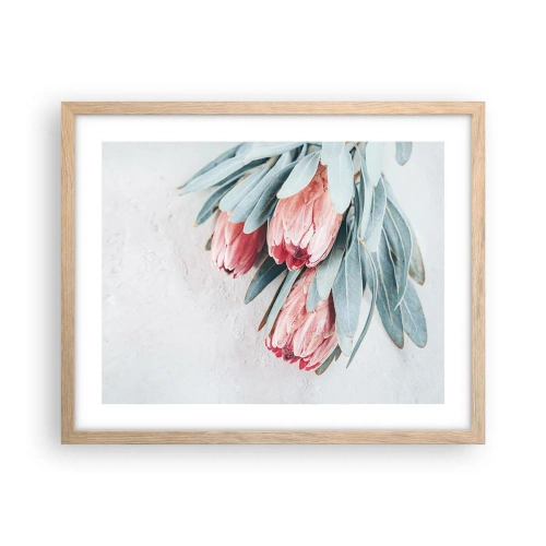 Poster in light oak frame - Ashamed of Their Own Beauty - 50x40 cm