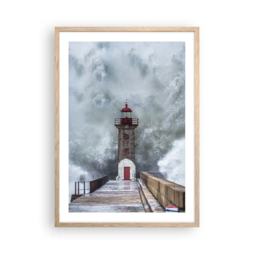 Poster in light oak frame - Roar of Waters, Whirr of the Wind - 50x70 cm