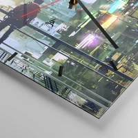 Clock face with lines