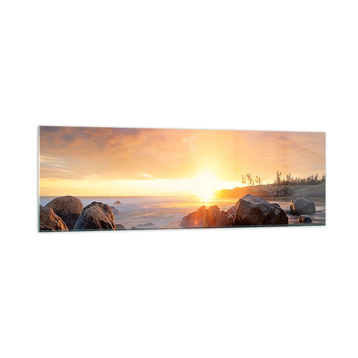 Glass picture - Shiny Breeze of the Evening - 160x50 cm