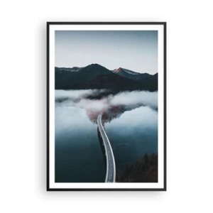 Poster in black frame - By the Water Smooth as a Mirror - 70x100 cm
