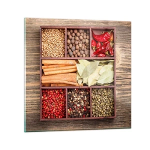 Glass picture - Order of Shapes, Bunch of Aromas - 70x70 cm