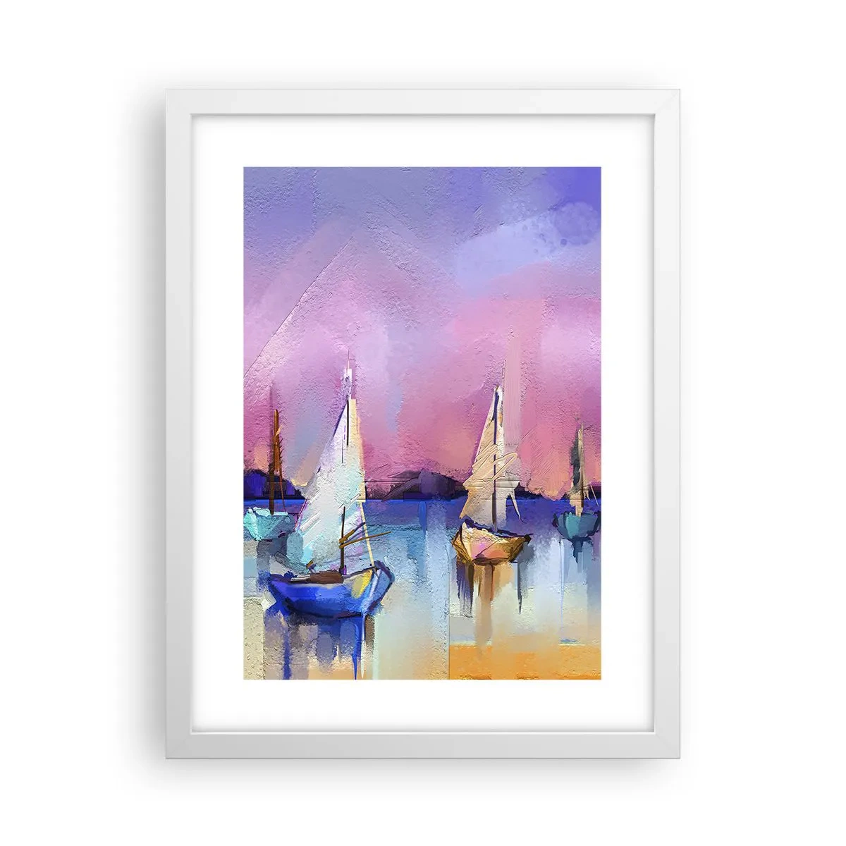 Poster in white frmae - Direction: High Sees - 30x40 cm