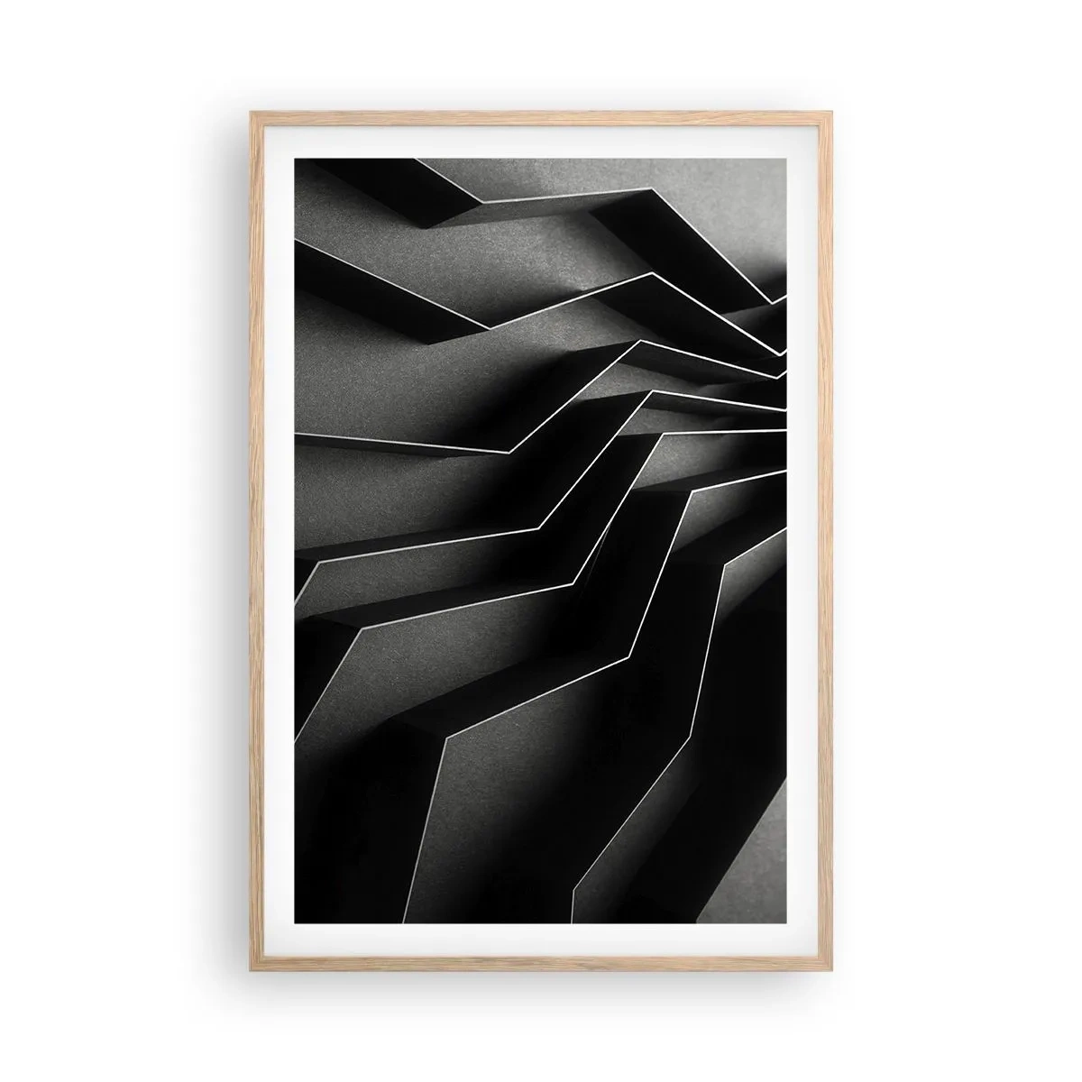 Poster in light oak frame - Spacial Order - 61x91 cm