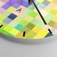 Clock face with lines