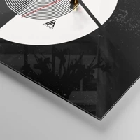 Clock face with lines