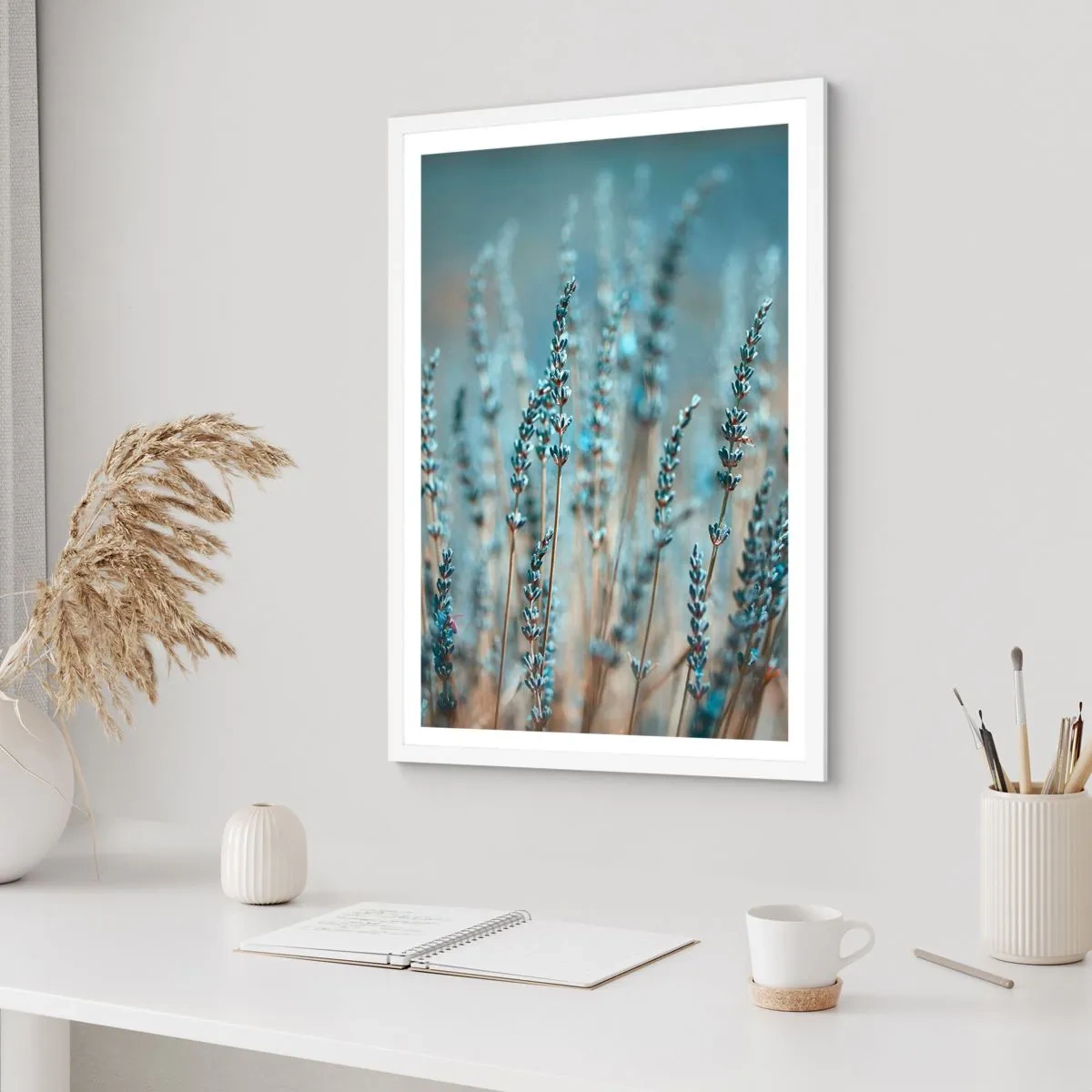 Poster in white frmae - Fragrant Grass - 30x40 cm