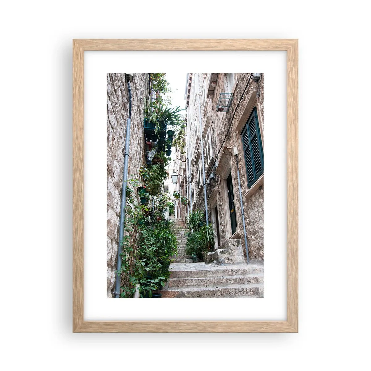 Poster in light oak frame - Charm of Old Town - 30x40 cm
